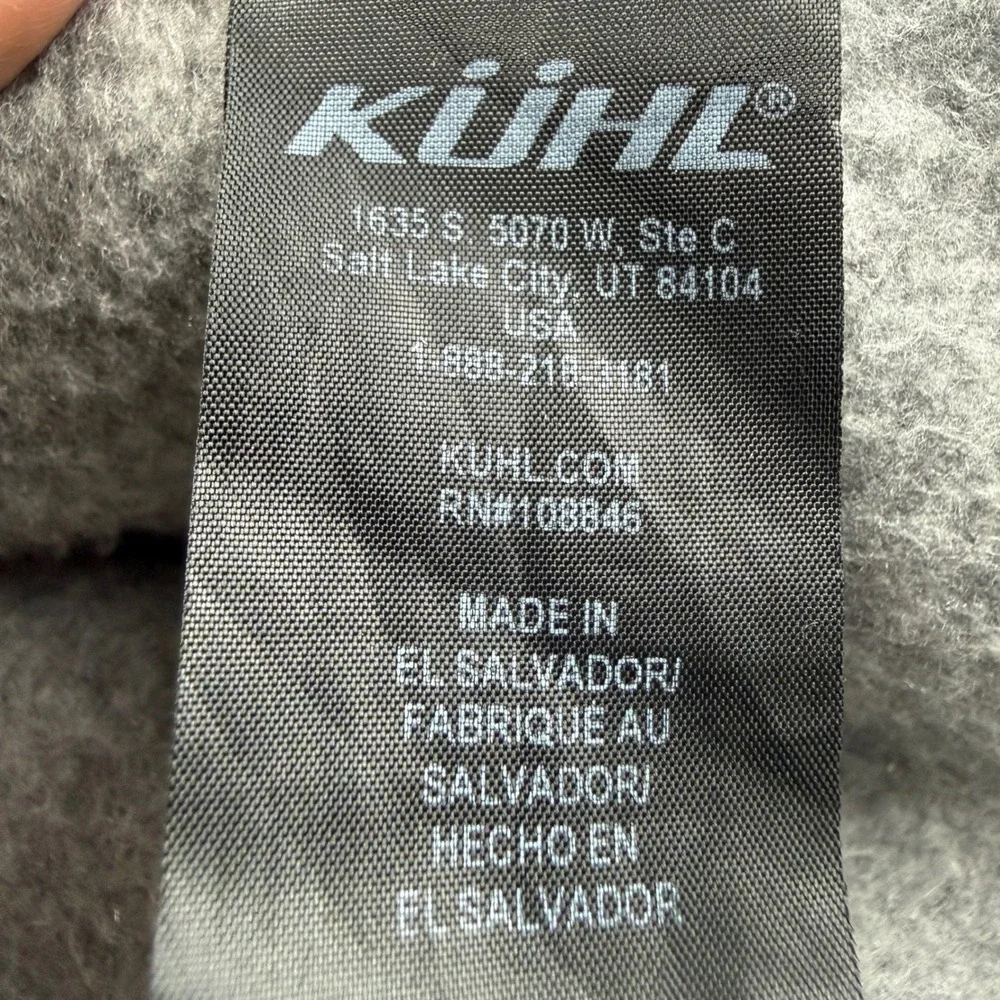 Kuhl Interceptr Mens Full Zip Fleece Jacket‎ Gray Heather Hiking Outdoor Medium